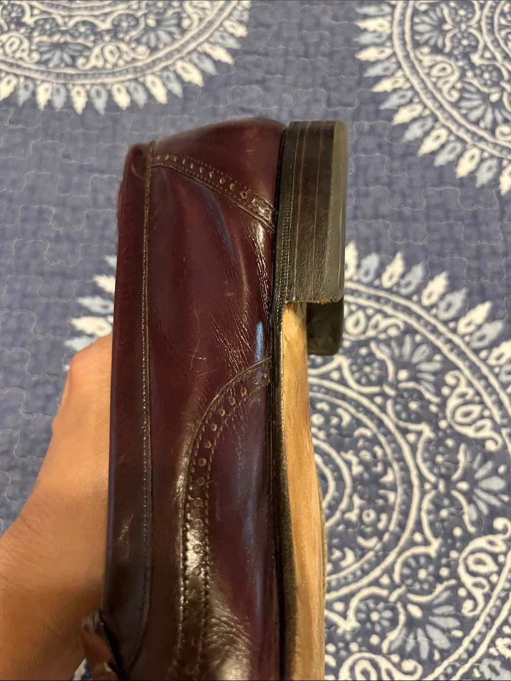 Bally Burgundy Leather Tassel Loafers for Men